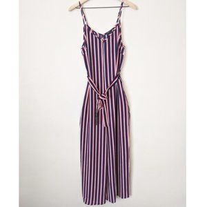 *NWOT Ambiance Red White Blue Striped Jumpsuit